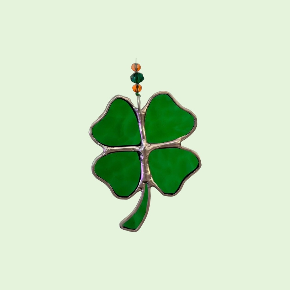 Stained Glass Shamrock Suncatcher